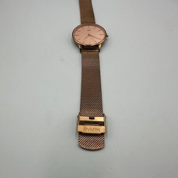 MVMT Hermosa Watch Women Rose Gold Tone 38MM Dial Mesh Band New Battery 8.5\